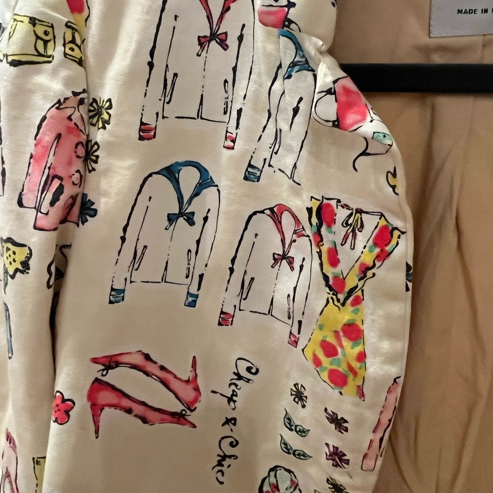 Moschino Cream Jacket with Colorful Watercolor Print - Picture 8 of 8